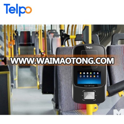 QR code scanning touch screen rfid contactless card reader validator for bus