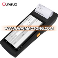 2019 New design wireless mobile 4G nfc rfid barcode scanner handheld android pos thermal printer