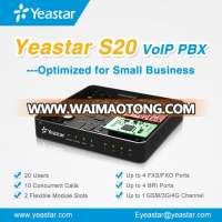 Yeastar S20 VoIP PBX System with GSM/3G/4G network for Small Business