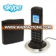 Dual-model No PC Required Cordless Skype and Landline Phone, Support Two Skype Account Login, Wireless transmission range: 50M