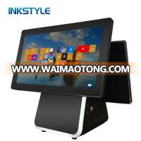 Windows All-in-one Pos System Terminal with 15.6'' LCD Touch Screen and 15.6" Guest Screen for Restaurant, Market ,Shop etc.