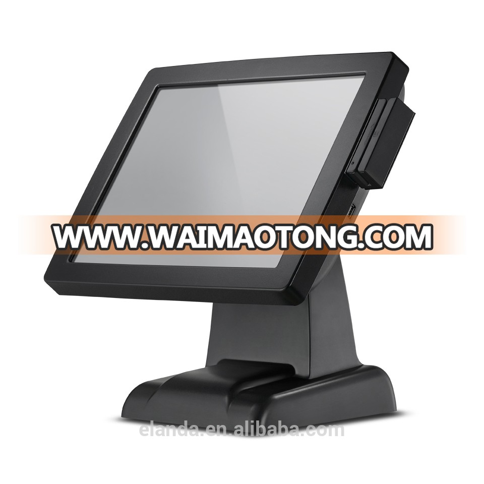 Elanda waterproof supermarket retail touch dual screen 15 inch pos hardware