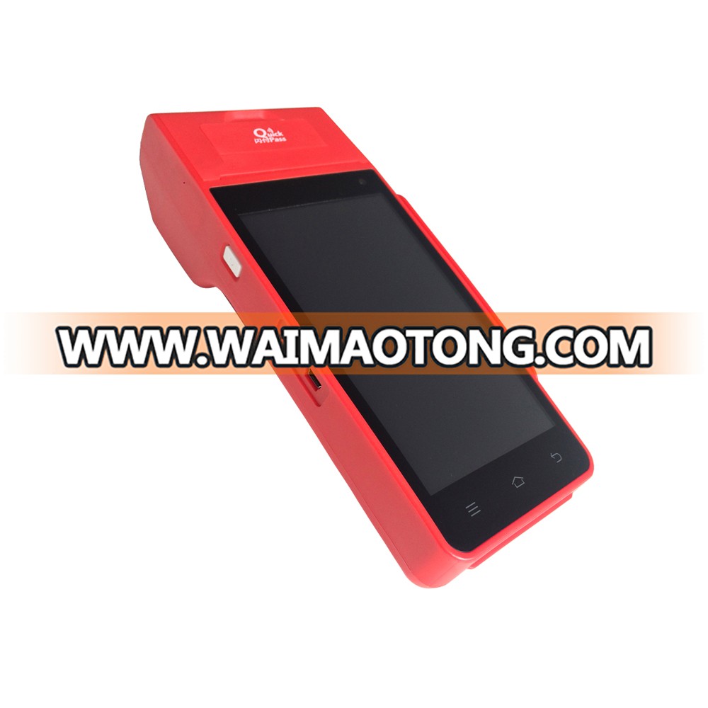 Outstanding quality wcdma 4G handheld pos Android terminal with printer , handheld card reader for point of sale POS system